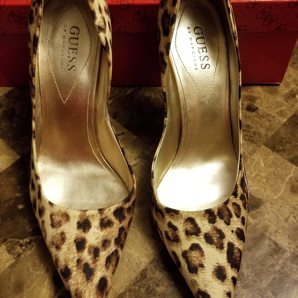 Leopard print stilettos